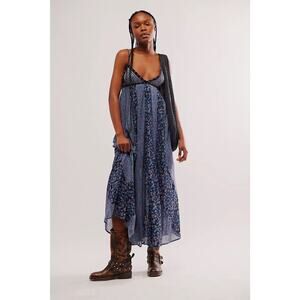 Free People Forever Time Dress Size Small Maxi Dress Mulberry Combo